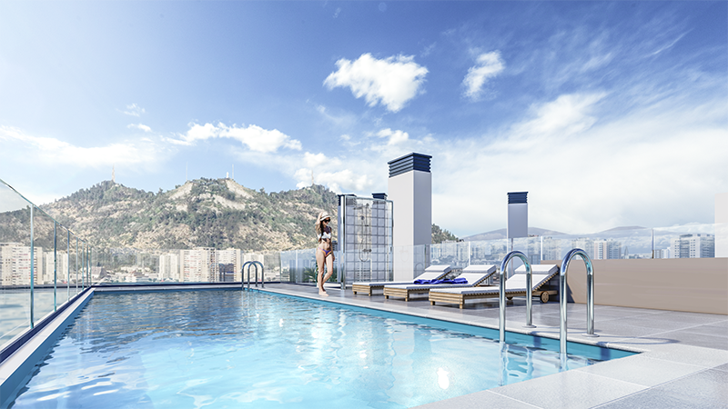 Piscina Vista Panorámica Edificio David Arellano